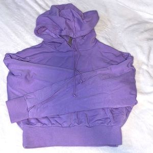 Asos, Purple Cropped SweatShirt